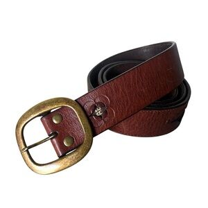 AMERICAN EAGLE OUTFITTERS Brown Pebbled Genuine Leather Belt Size 38